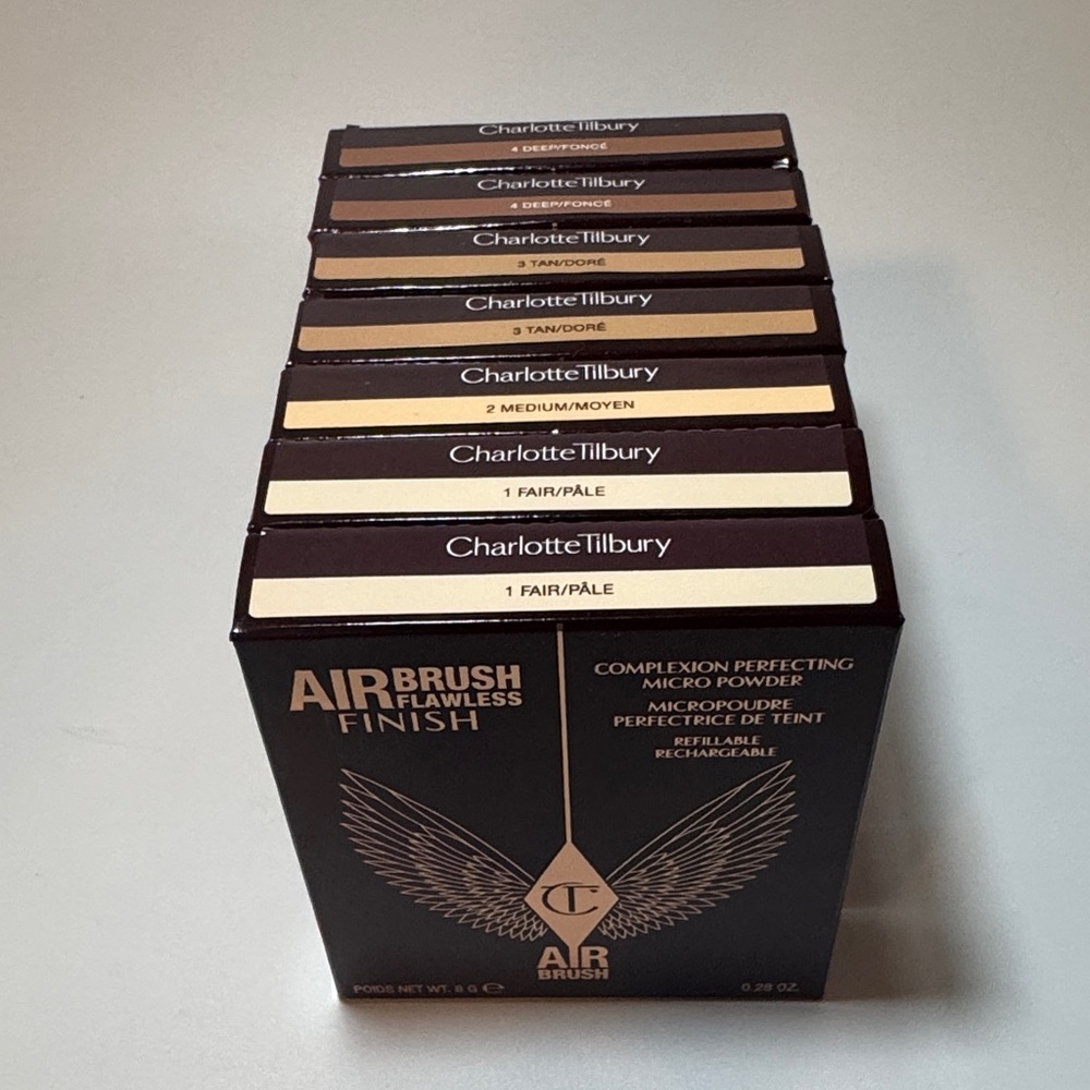 Charlotte Tilbury Airbrush Flawless Finish Setting Powder - Fair, Medium, Tan
